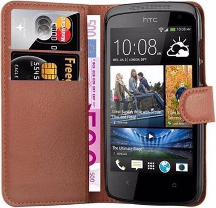 Actual product image Cadorabo Book with stand function cover (HTC Desire 500)