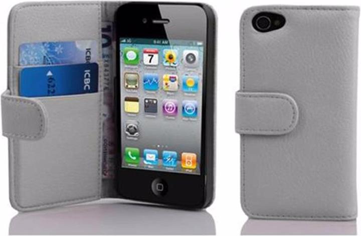 Produktbild Cadorabo Book mit Struktur Cover (Apple iPhone 4s, Apple iPhone 4)