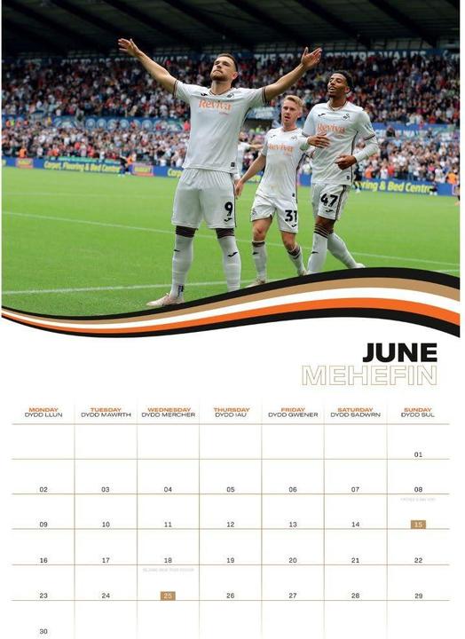Produktbild Swansea City AFC Wandkalender 2025 A3 (A3)