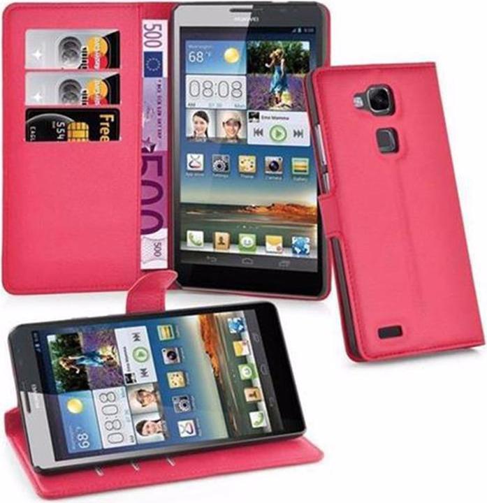 Actual product image Cadorabo Book with stand function cover (Huawei D3 Mate 7)