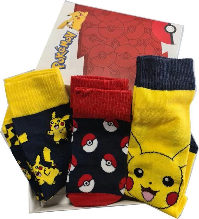 Nintendo Pokemon assorted pack 3 socks adult (39 - 45)