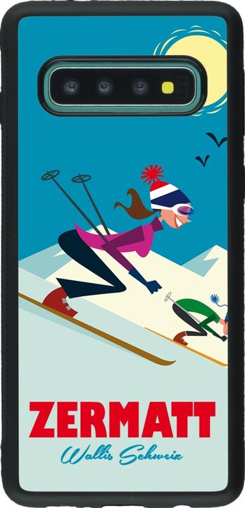Produktbild PhoneLook Hülle Silikon schwarz Zermatt Ski Downhill (Samsung Galaxy S10)