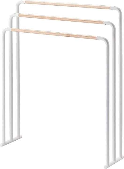 Actual product image Yamazaki Towel rack with 3 rails PLAIN
