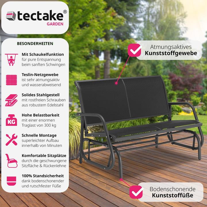 Actual product image tectake Garden swing bench Greta