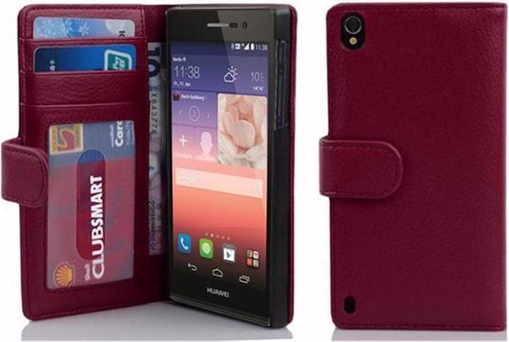 Actual product image Cadorabo Book with 3 card slots cover (Huawei Ascend P7)