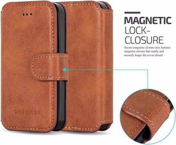 Actual product image Cadorabo Book Retro Matt Wallet Cover (Apple iPhone 4)
