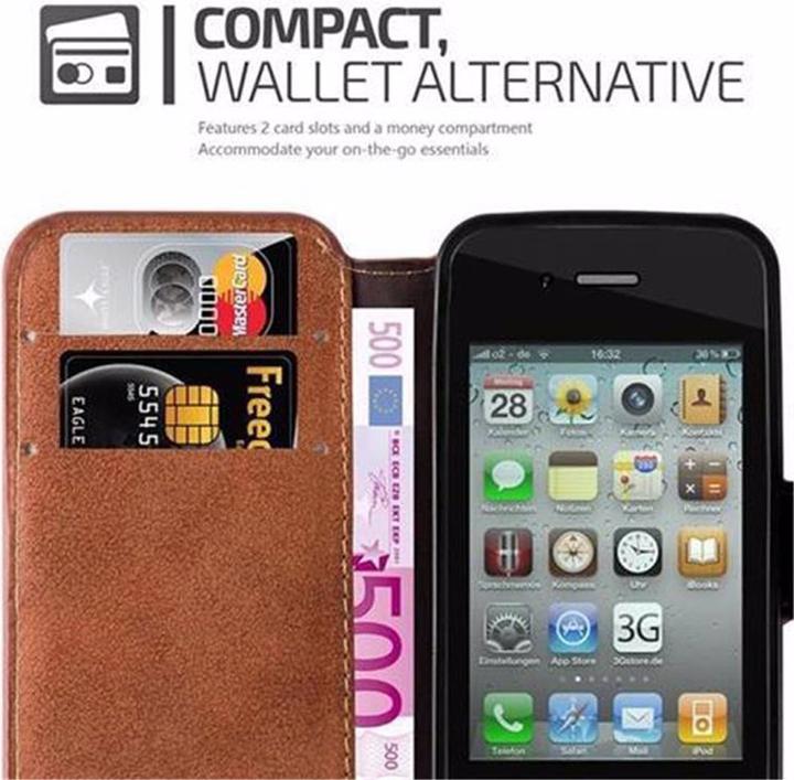 Actual product image Cadorabo Book Retro Matt Wallet Cover (Apple iPhone 4)