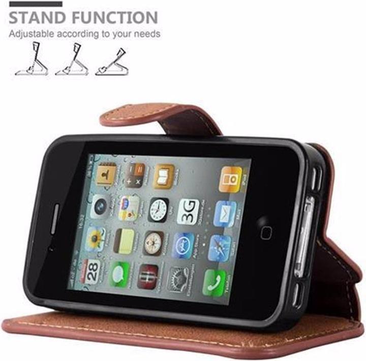 Actual product image Cadorabo Book Retro Matt Wallet Cover (Apple iPhone 4)