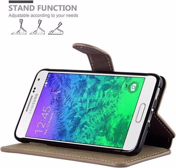Produktbild Cadorabo Book Retro Matt Wallet Cover (Samsung Galaxy Alpha)