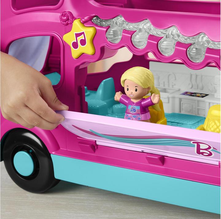Productafbeelding Fisher-Price Little People Barbie Little Dreamcamper speelset met licht en geluid, 2 figuren (85)
