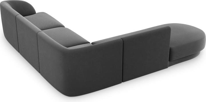 Actual product image Micadoni Velvet Left Corner Sofa, "Miley", 6 Seats, 255x248x70Made in Europe (Corner sofa)