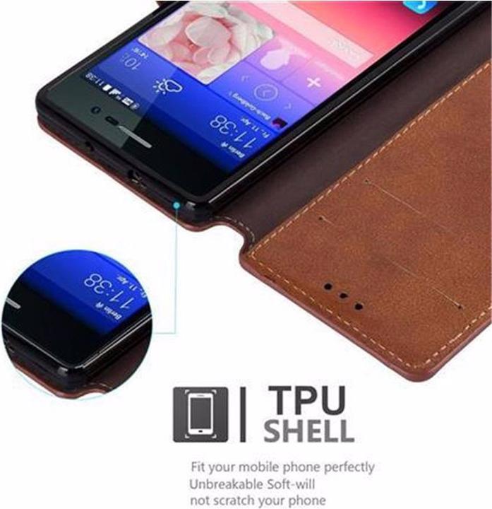 Actual product image Cadorabo Book Retro Matt Wallet Cover (Huawei Ascend P7)