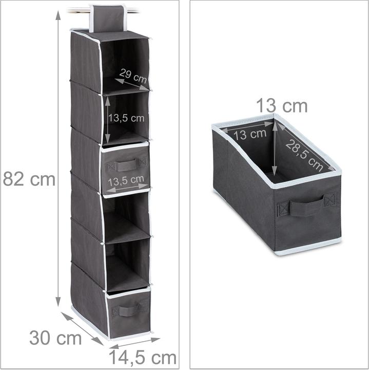 Immagine prodotto Relaxdays Scaffale da appendere 6 scomparti