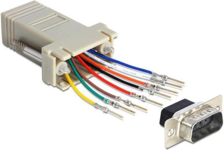 Actual product image Delock RJ-45 female to RS232 male mounting kit (0.05 m)