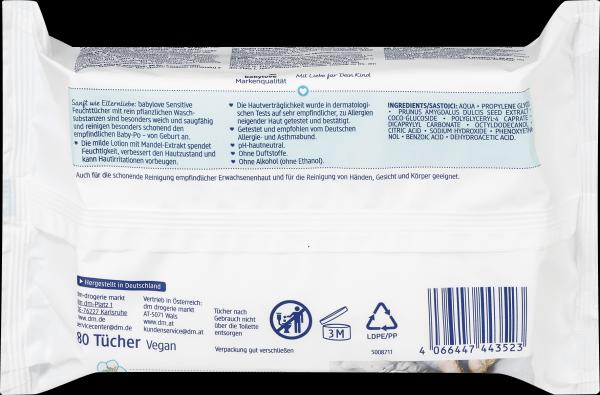 Produktbild dm babylove Sensitive (160 Stück)