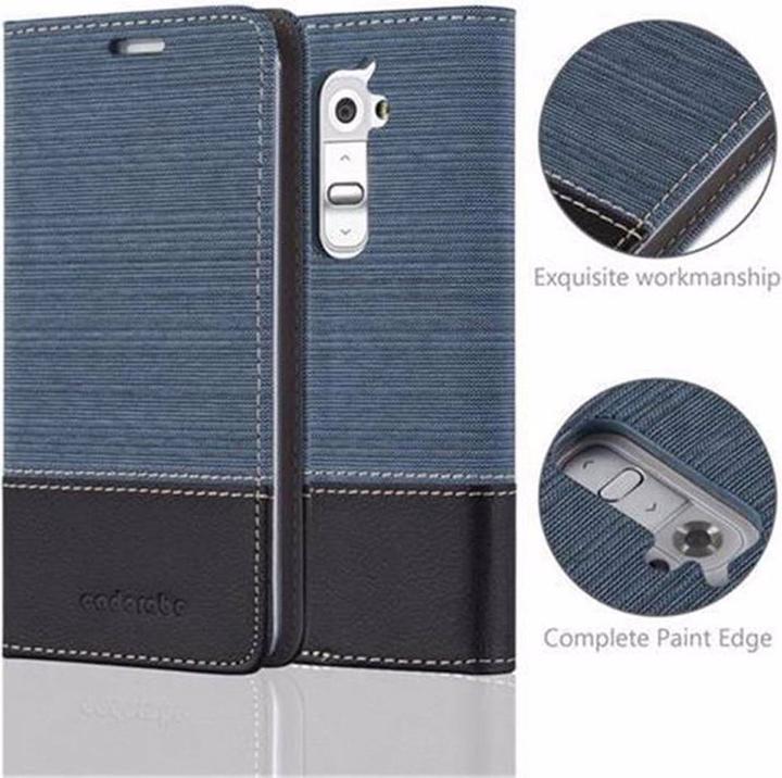 Produktbild Cadorabo Book Jeans Optik Cover (LG G2)