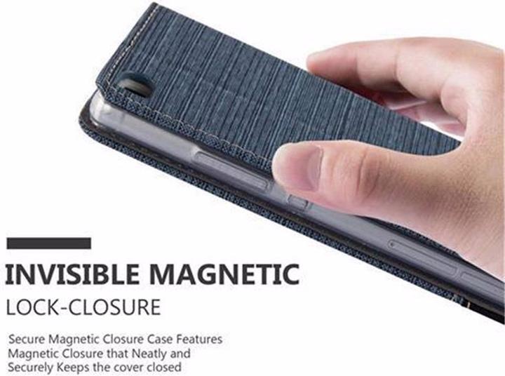 Produktbild Cadorabo Book Jeans Optik Cover (Huawei P8)