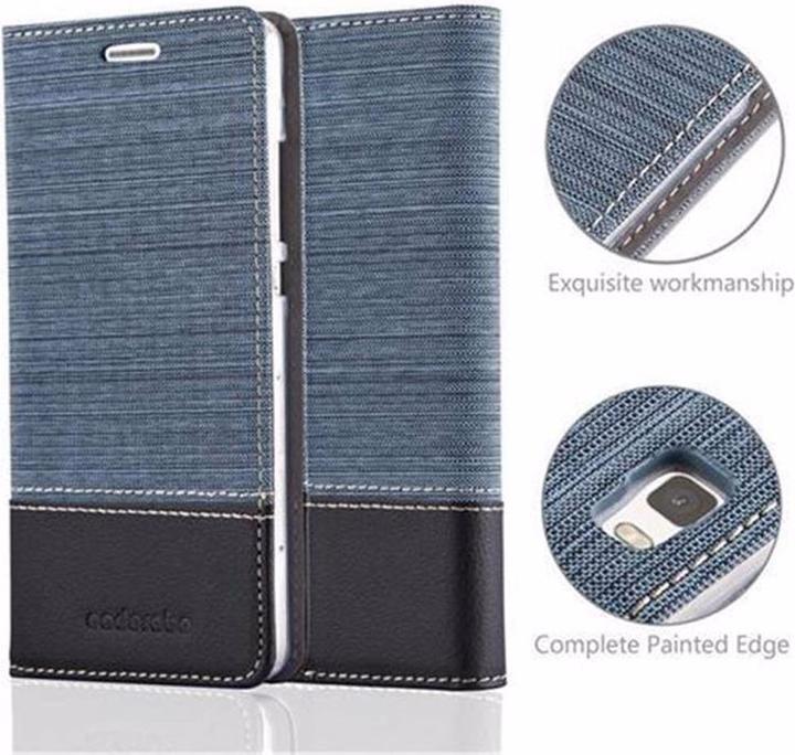 Produktbild Cadorabo Book Jeans Optik Cover (Huawei P8 Lite)
