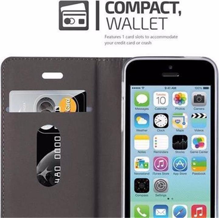 Produktbild Cadorabo Book Jeans Optik Cover (Apple iPhone 5c)