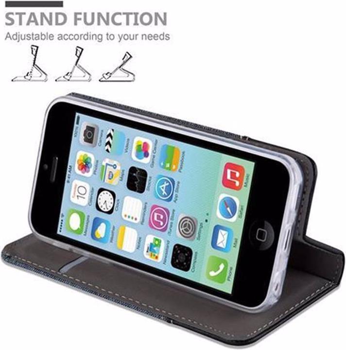 Produktbild Cadorabo Book Jeans Optik Cover (Apple iPhone 5c)