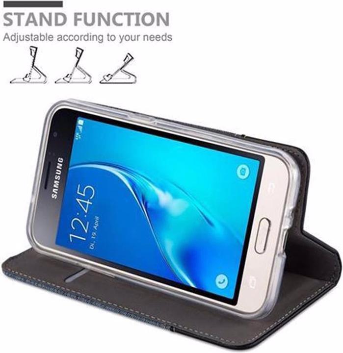 Actual product image Cadorabo Book Jeans Optics Cover (Samsung Galaxy J1 (2016))