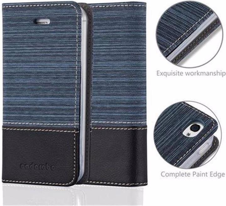 Produktbild Cadorabo Book Jeans Optik Cover (Apple iPhone 4)