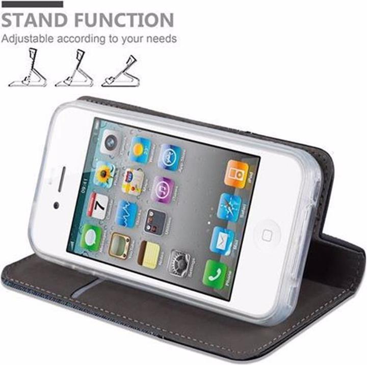 Produktbild Cadorabo Book Jeans Optik Cover (Apple iPhone 4)