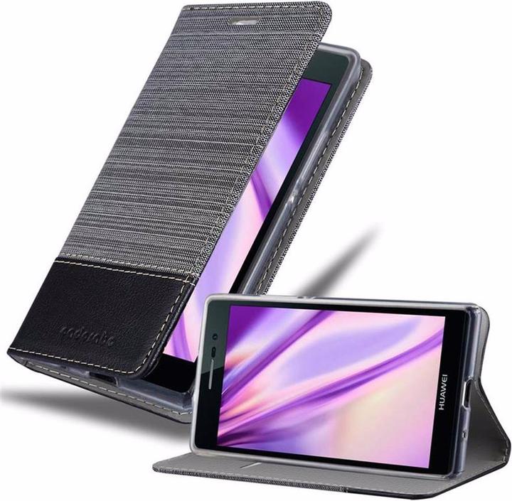 Produktbild Cadorabo Book Jeans Optik Cover (Huawei Ascend P7)
