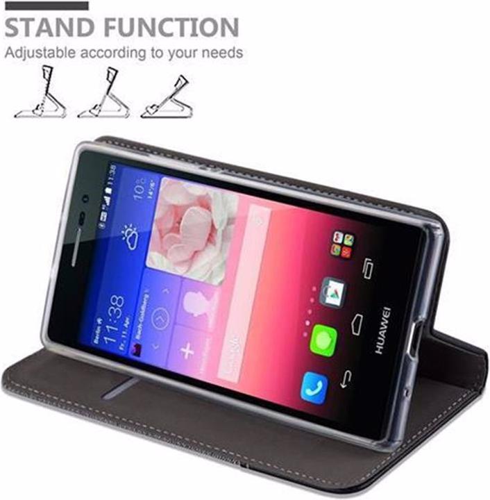 Produktbild Cadorabo Book Jeans Optik Cover (Huawei Ascend P7)