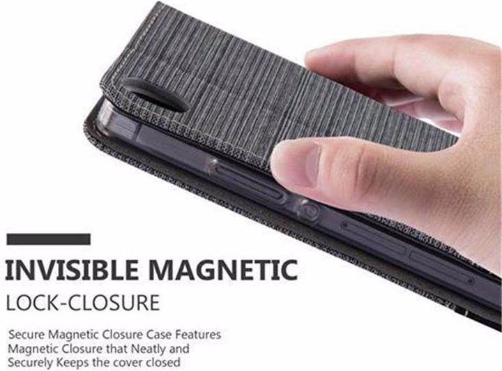 Produktbild Cadorabo Book Jeans Optik Cover (Huawei Ascend P7)