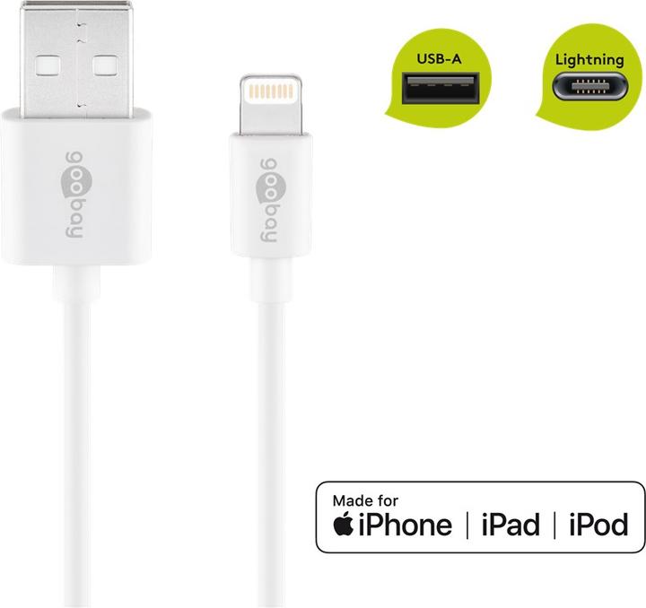 Image du produit Goobay Câble de chargement et de synchronisation (1 m, USB 2.0, 5 W)