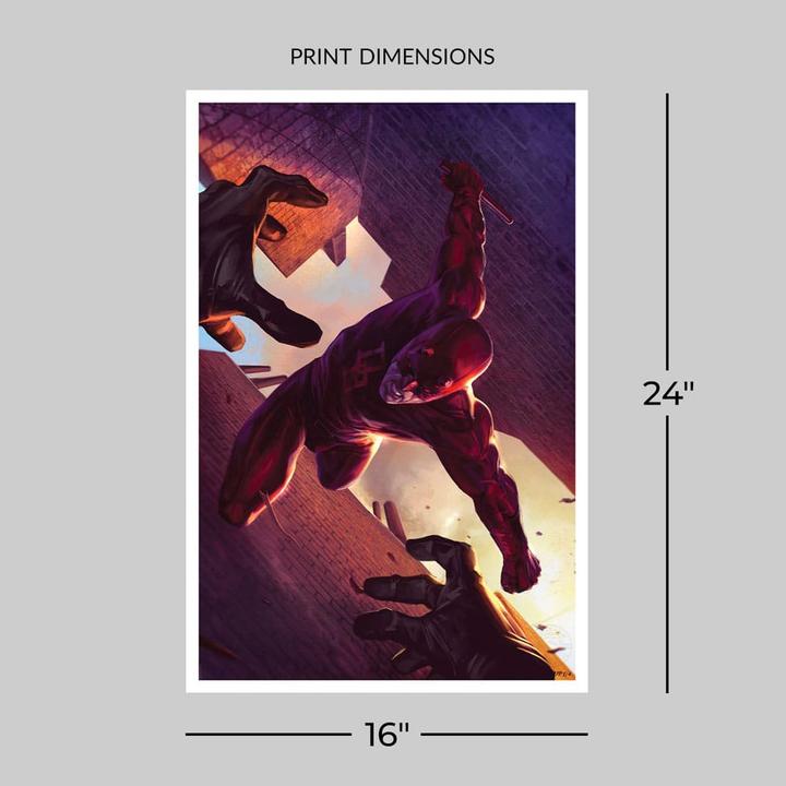 Produktbild Sideshow Marvel Kunstdruck Daredevil: The Man Without Fear 60 x 41 cm - ungerahmt (60 x 45 cm)