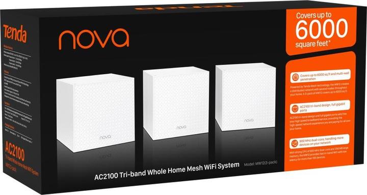 Actual product image Tenda WL router nova MW12-3 Home Mesh WiFi System 3 devices