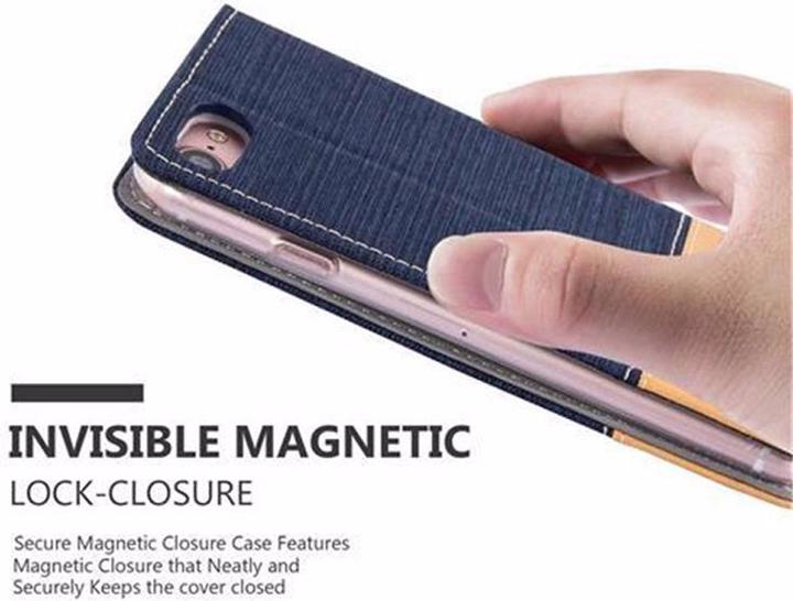 Actual product image Cadorabo Book Jeans Optics Cover (Apple iPhone SE (2nd Gen), Apple iPhone 7)