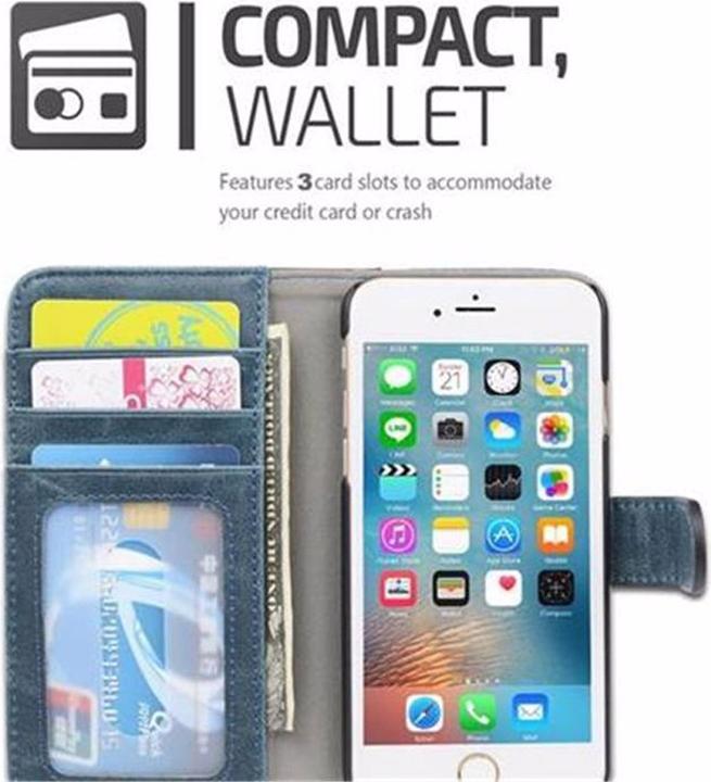 Produktbild Cadorabo Book zweifarbige Streifen Cover (Apple iPhone 6)