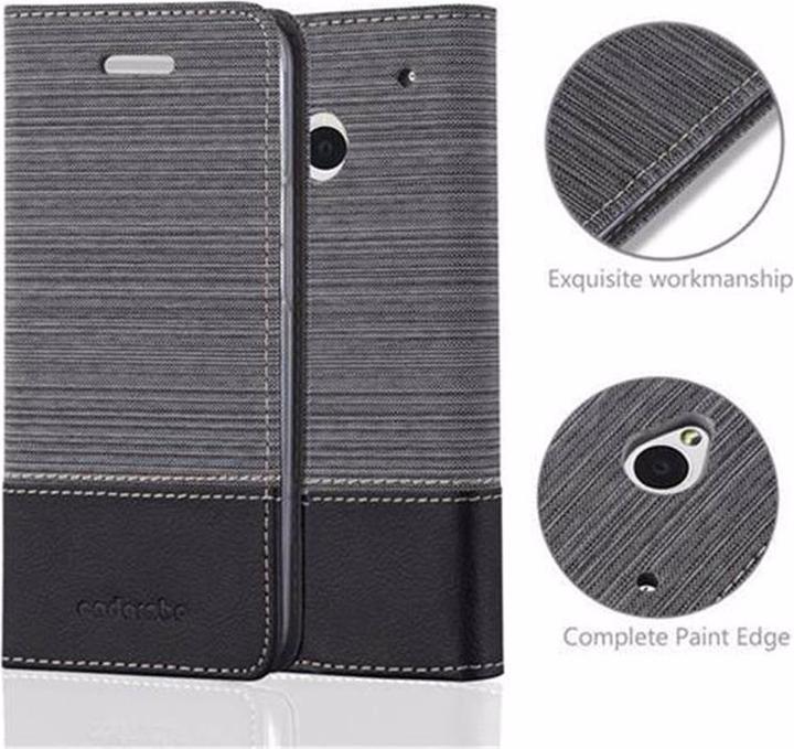 Produktbild Cadorabo Book Jeans Optik Cover (HTC One M7)