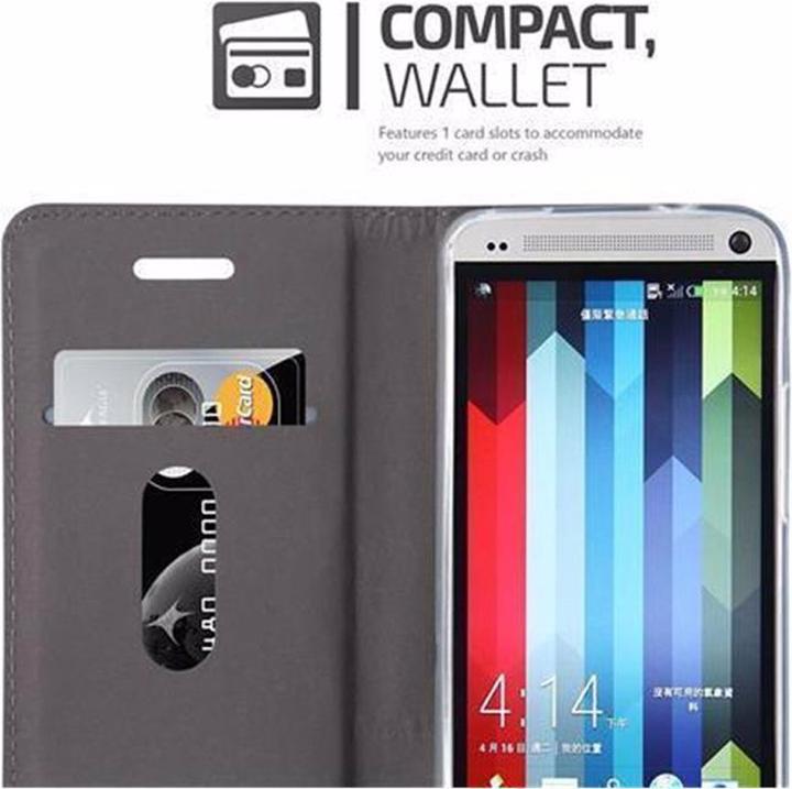 Produktbild Cadorabo Book Jeans Optik Cover (HTC One M7)