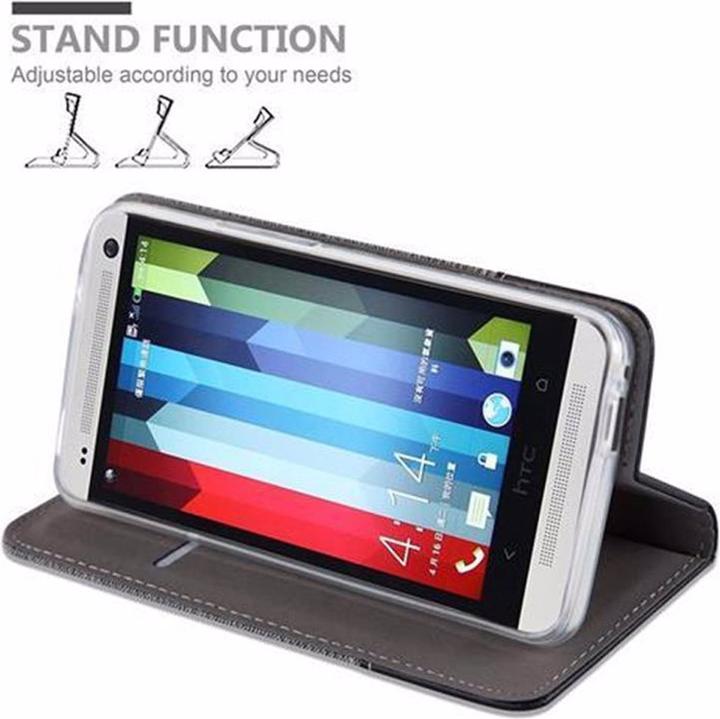 Produktbild Cadorabo Book Jeans Optik Cover (HTC One M7)
