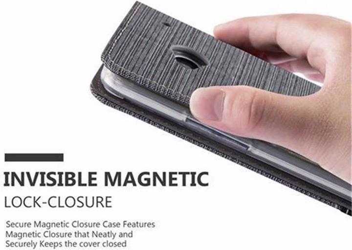 Produktbild Cadorabo Book Jeans Optik Cover (HTC One M7)