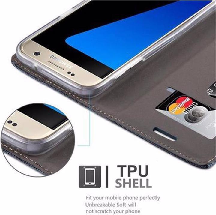 Produktbild Cadorabo Book Jeans Optik Cover (Samsung Galaxy S7)