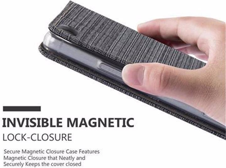 Produktbild Cadorabo Book Jeans Optik Cover (Huawei P8)