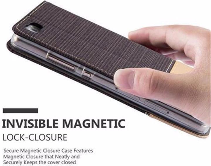 Produktbild Cadorabo Book Jeans Optik Cover (Huawei P8 Lite)