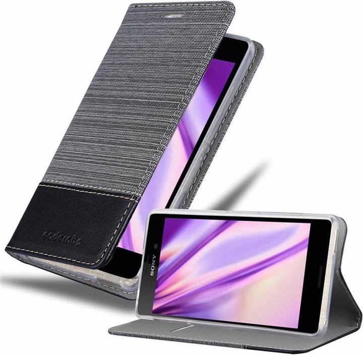 Produktbild Cadorabo Book Jeans Optik Cover (Sony Xperia M4 Aqua)