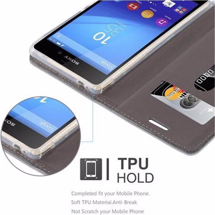 Produktbild Cadorabo Book Jeans Optik Cover (Sony Xperia M4 Aqua)