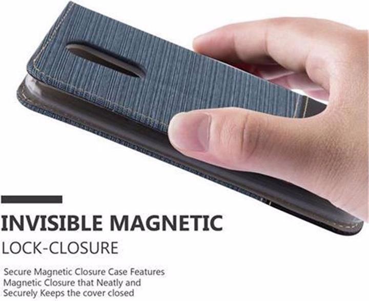 Produktbild Cadorabo Book Jeans Optik Cover (LG K10)
