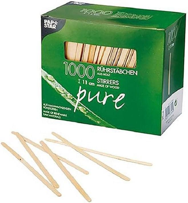 Image du produit Papstar Bâtonnets d'agitation Pure 1000 pièces brun clair (1000 x)