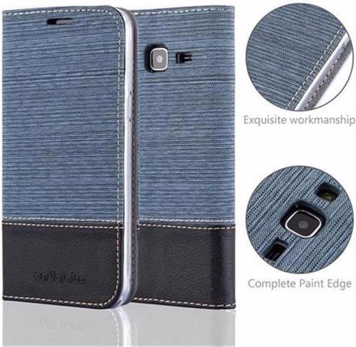 Produktbild Cadorabo Book Jeans Optik Cover (Samsung Galaxy J3 (2016))