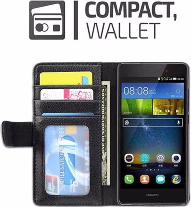Actual product image Cadorabo Book with 3 card slots cover (Huawei P8 Lite)