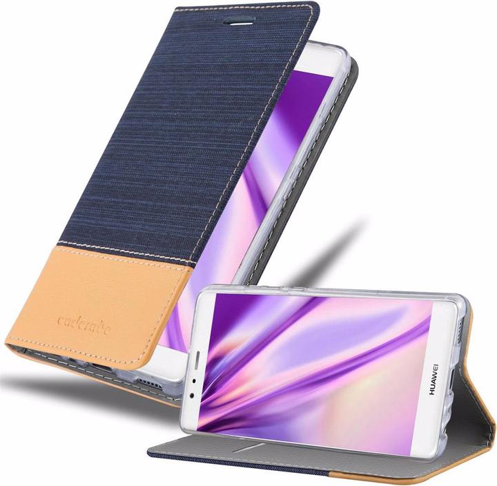 Produktbild Cadorabo Book Jeans Optik Cover (Huawei P9)