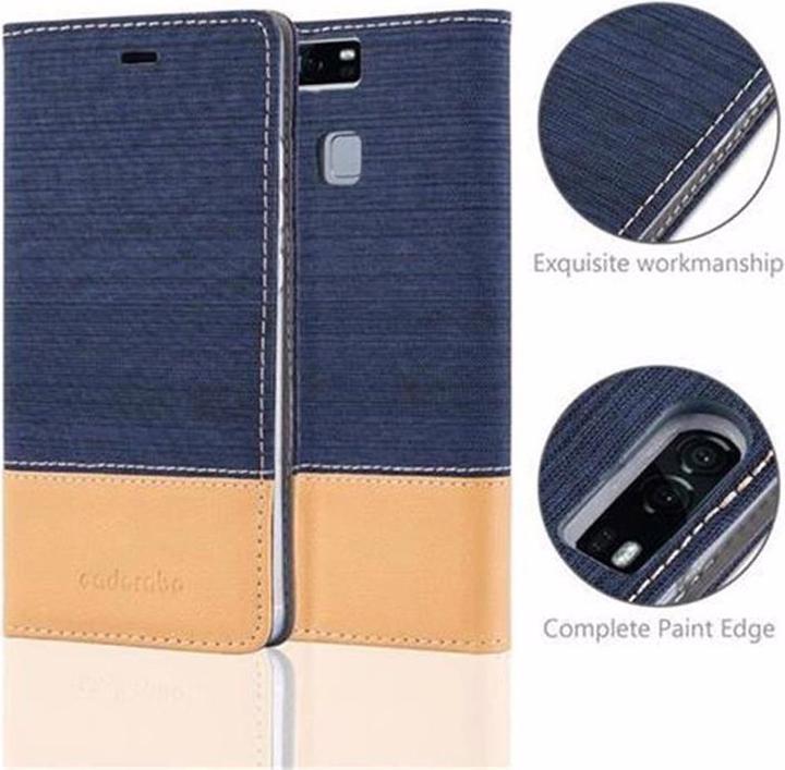 Produktbild Cadorabo Book Jeans Optik Cover (Huawei P9)